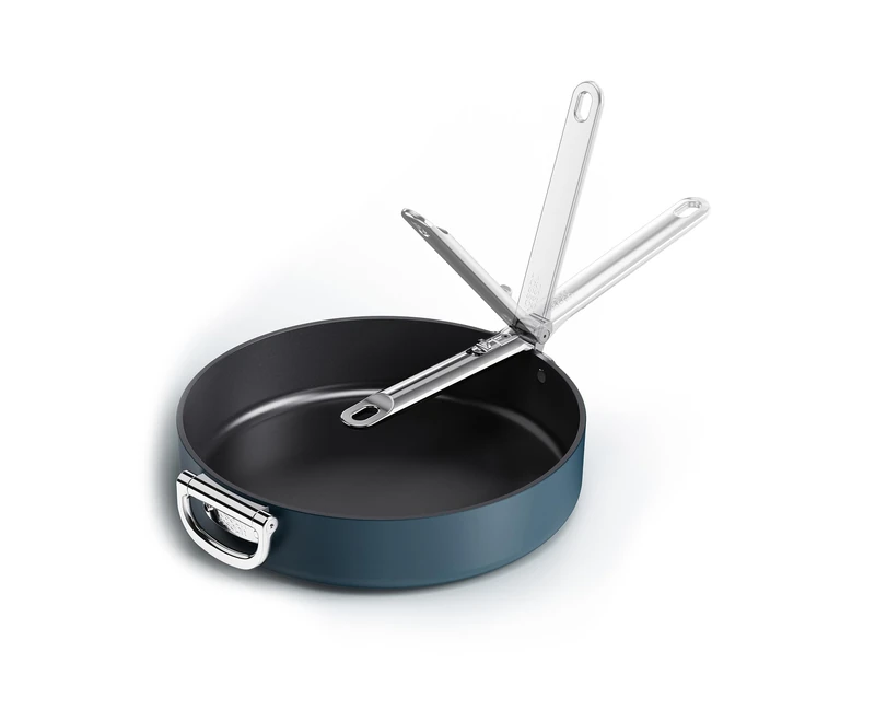 Joseph Joseph Space 30cm Non-Stick Frying Pan, Folding Handle, Space-Saving Induction & Oven Safe Ceramic Frypan