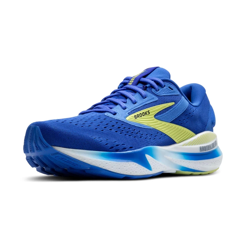 BROOKS Mens Adrenaline Gts 24 Sneaker, Cobalt Neo Yellow Peacoat, 10.5 UK