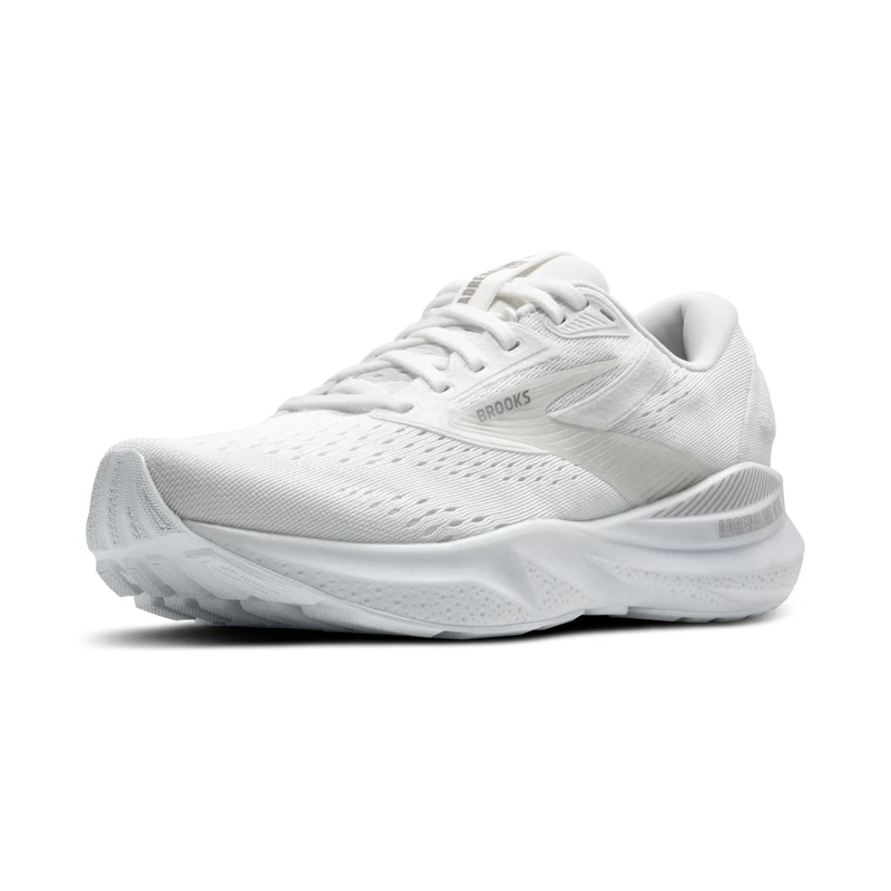 Brooks Women’s Adrenaline GTS 24 Supportive Running Shoe, White/Oyster/Alloy, 10 Wide