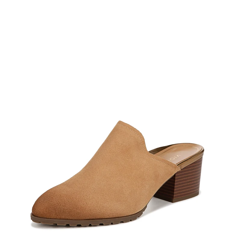 Vionic Women's Claremont Mule, Camel Brown Suede, 7 UK