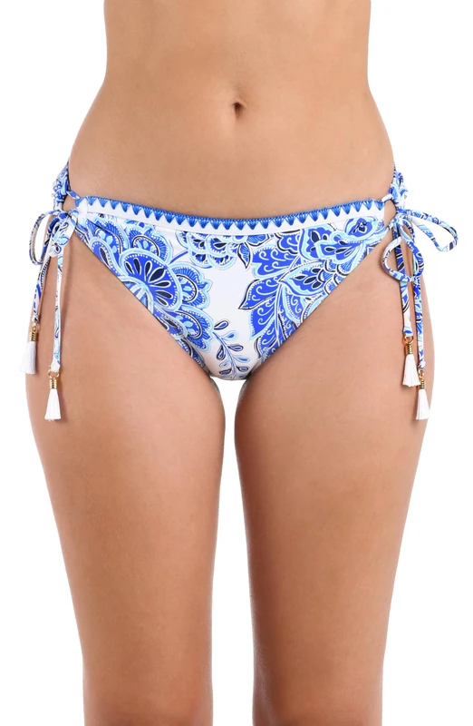 La Blanca Women's Side Tie Hipster Bikini Bottom, Blue//Beyond The Pacific, 6 - Image 1
