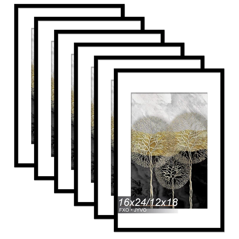 16x24 Picture Frame Set of 6 for Photo Poster Horizontally/Vertically
