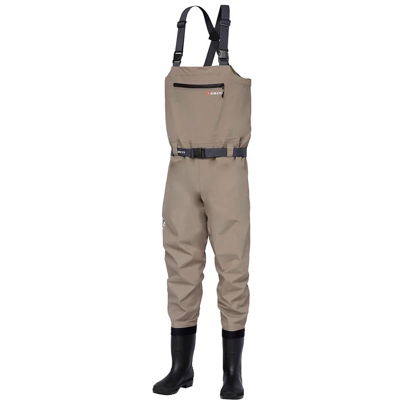 Greys Fin Bootfoot Fishing Waders | Breathable Waterproof Fly Fishing & Hunting Chest Waders for River, Lake and Coastal | Integrated Boots | Adjustable Suspenders | L | UK 9.5-10.5 | EU 44/45