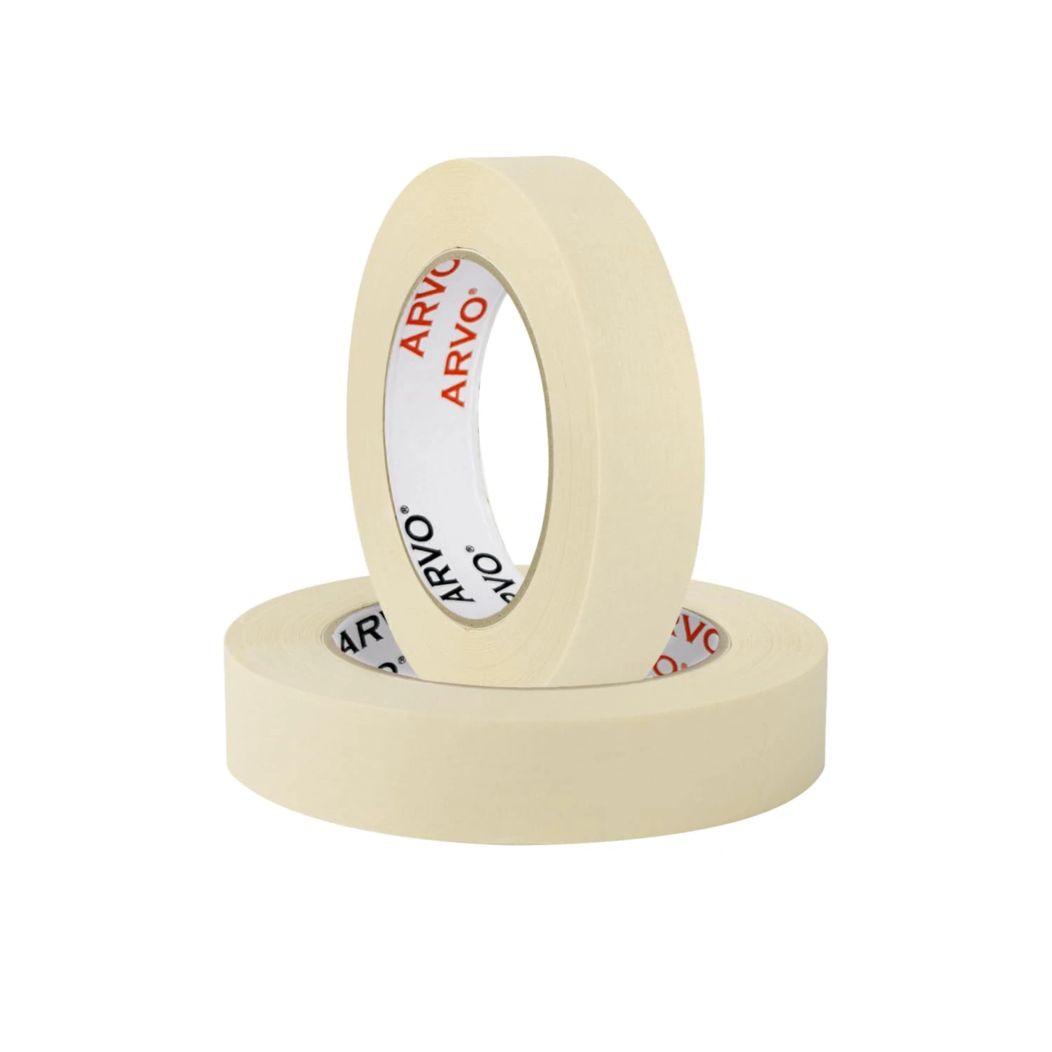 ARVO Masking Tape for Painting – 24 mm x 50 m Decorators Painters Tape | Medium-High Adhesion, Crepe Paper for Walls, Trim & Multi-Surface Indoor Decorating – Pack of 2