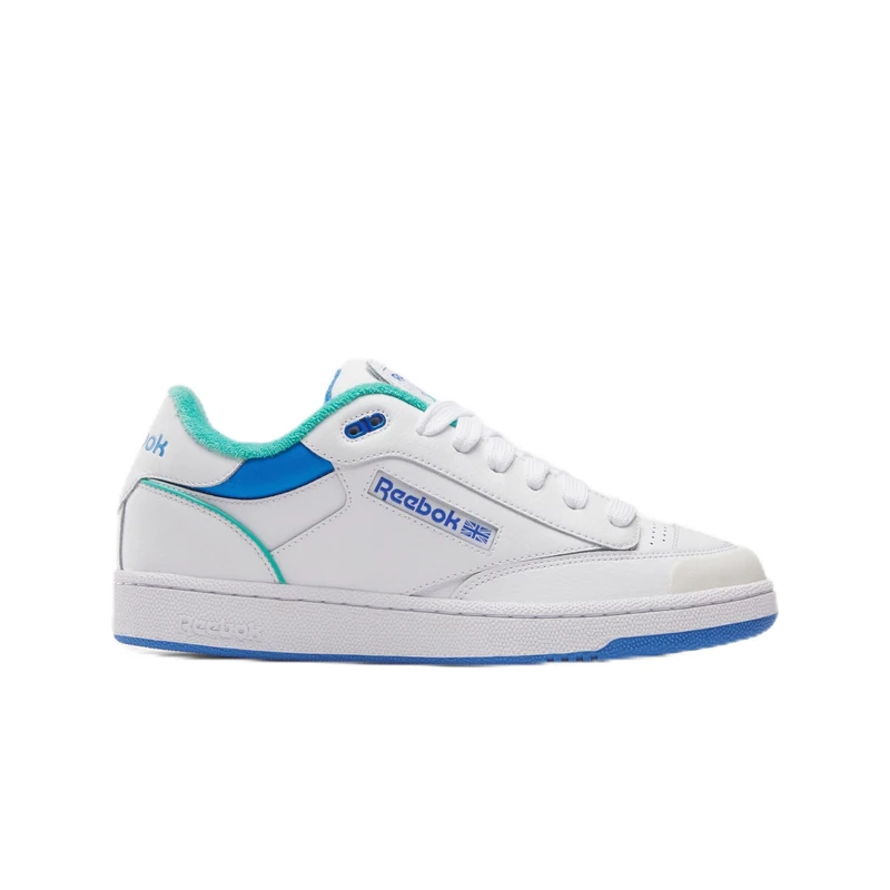 Reebok Club C BULC White/UNLEASHEDGREEN/KINEBLUE Unisex Tennis Shoes