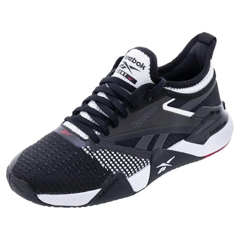 Reebok Nano Court Black/White/Vector RED Female Training Shoes