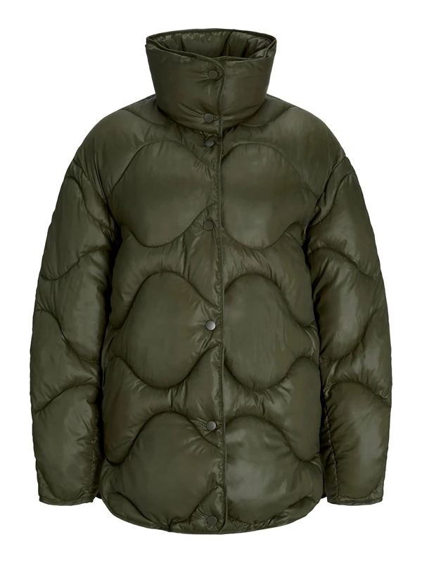 JJXX JACK&JONES JXSTELLA Women's Shiny Quilted Jacket OTW SN Jacket, Grape Leaf, M, Grape Leaf, M