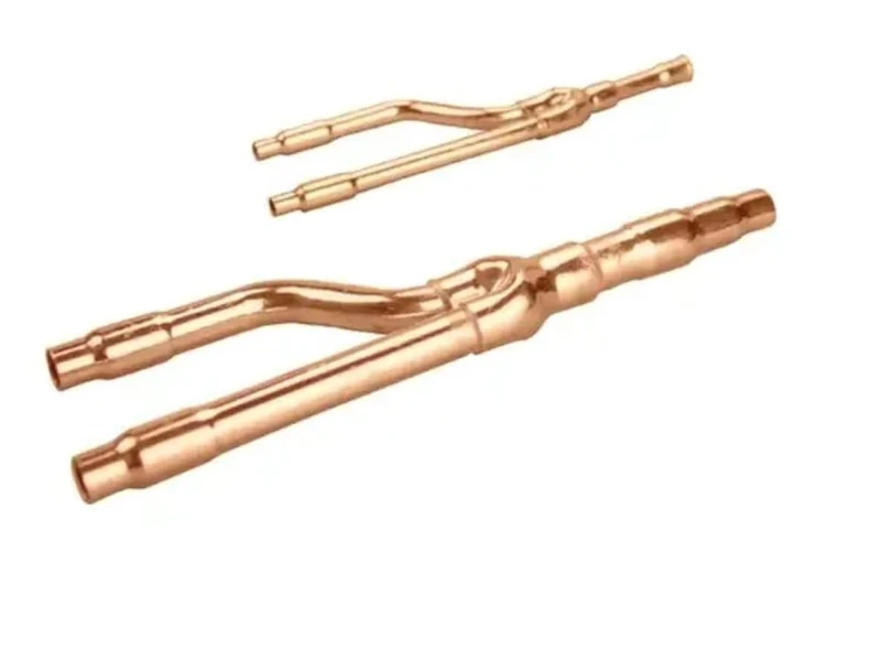 Copper Refrigeration Pipe Fitting Y Branch Y Joint for Daikin VRV/VRF Air Conditioner System Fits 1/4" to 3/4" with Insulation