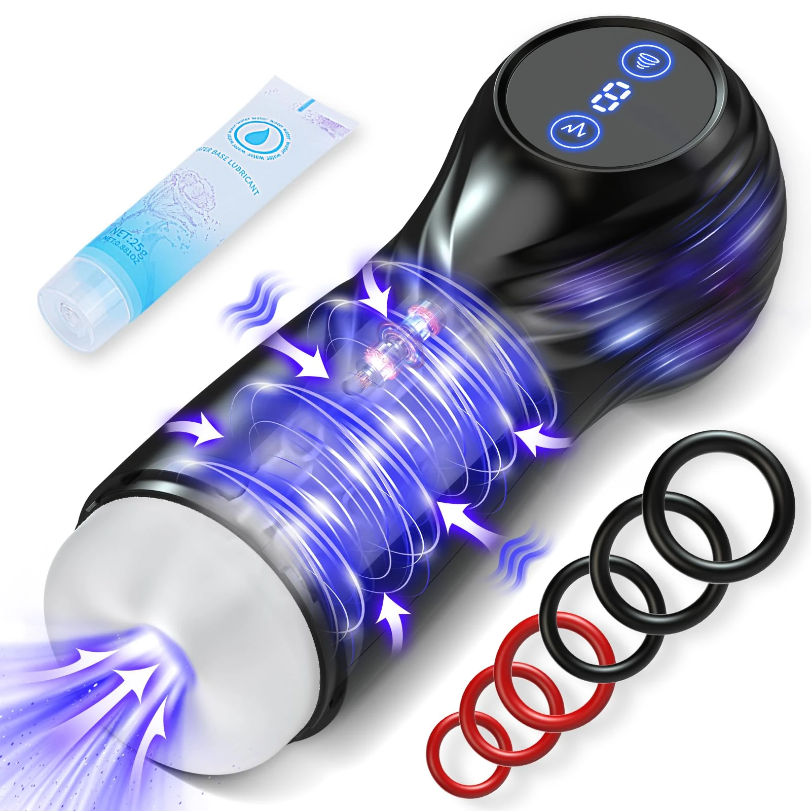 Male Masturbator Sex Toys for Men - Automatic Male Masturbator Cup with 7 Sucking & Vibrating Modes & Exhaust,Male Sex Toys with 3D Realistic Textured, Blowjob Toy Adult Toys Sex Toys4mens UK Vibrator