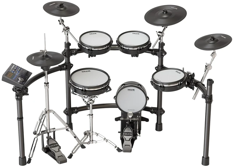 NU-X | DM-8 Digital Drum Kit Responsive & Accurate Real Kit Experience With Jam Along Tracks, Digital Recording, Bluetooth connectivity