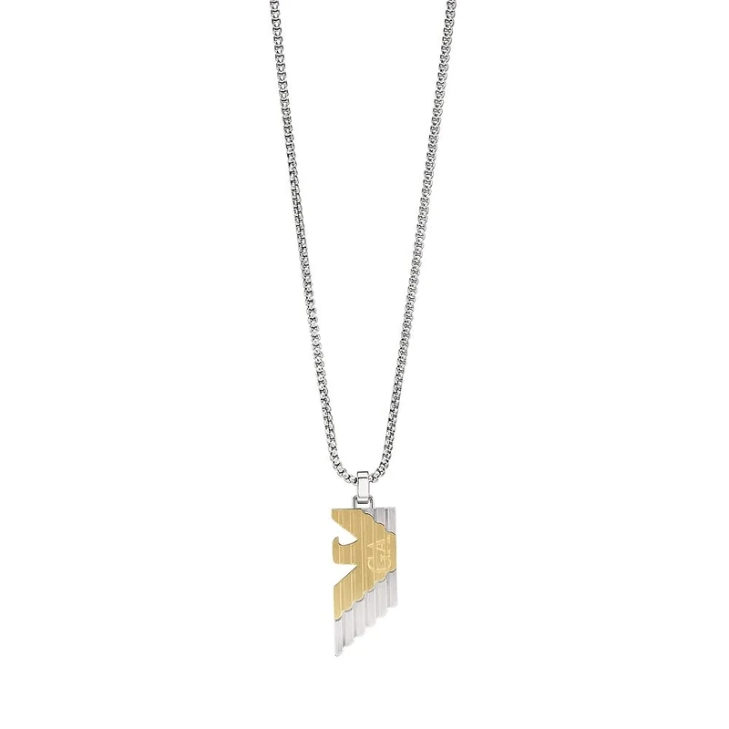 Emporio Armani Men's Stainless Steel with lobster clasp closure Pendant necklace