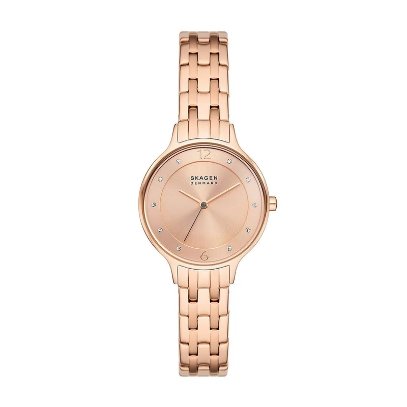 Skagen Women's Watch Anita Lille Three-Hand, Rose Gold Stainless Steel, SKW3128
