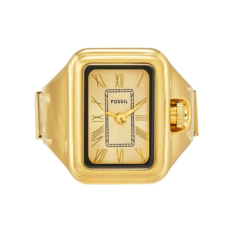 Fossil Raquel watch ring for Women, Quartz two hand movement with Stainless steel Strap