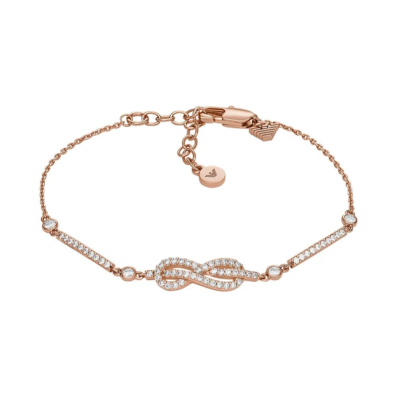 Emporio Armani Women's Rose Gold-Tone Brass Station Bracelet, EGS3109221 - Image 1