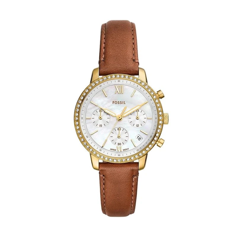 Fossil Neutra Watch for Women, Chronograph movement with Stainless steel or Leather Strap