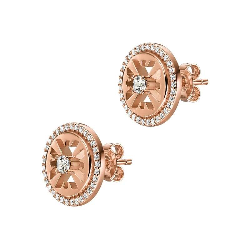 Emporio Armani Women's Rose Gold-Tone Sterling Silver Stud Earrings, EG3594221