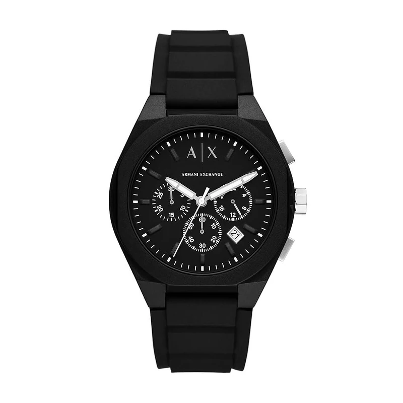 Armani Exchange Watch For Men, Chronograph Movement and 44mm Case Size with Stainless steel, Leather or Silicone strap