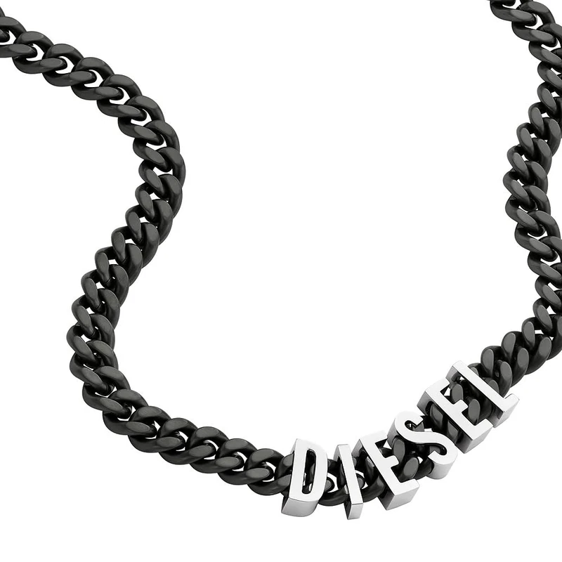 Diesel Men's 2 tone Stainless Steel with lobster clasp closure Chain necklace
