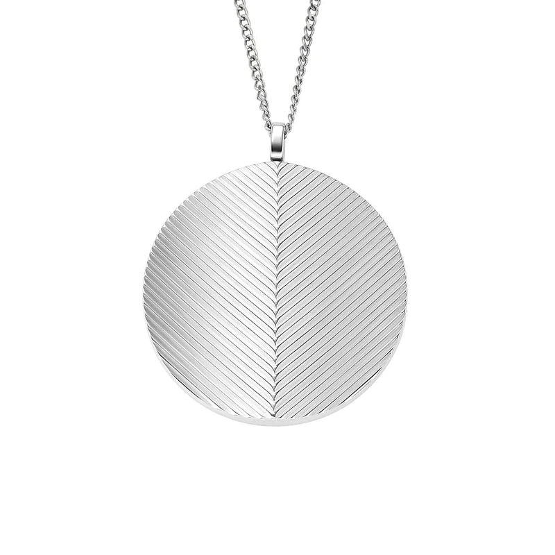 Fossil Women's Harlow Locket Collection Stainless Steel Pendant Necklace, JF04737040
