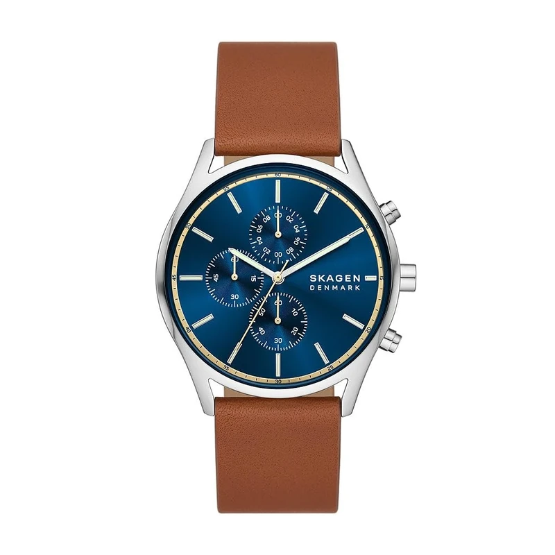 Skagen Men's Watch Holst Chronograph, Silver Stainless Steel, SKW6916 - Image 1
