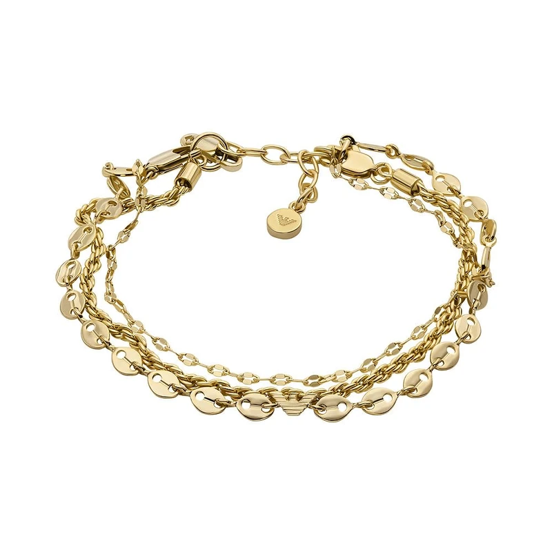 Emporio Armani Women's Gold-Tone Brass Multi-Strand Bracelet, EGS3112710