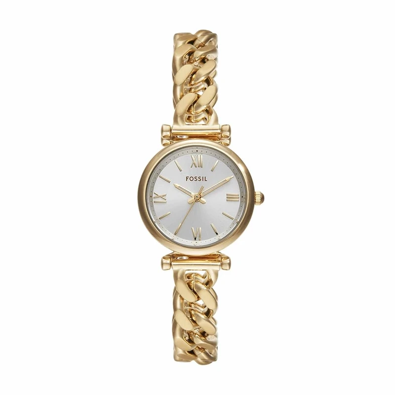 Fossil Carlie Women's 28 MM Gold-Tone Stainless Steel Watch, ES5329