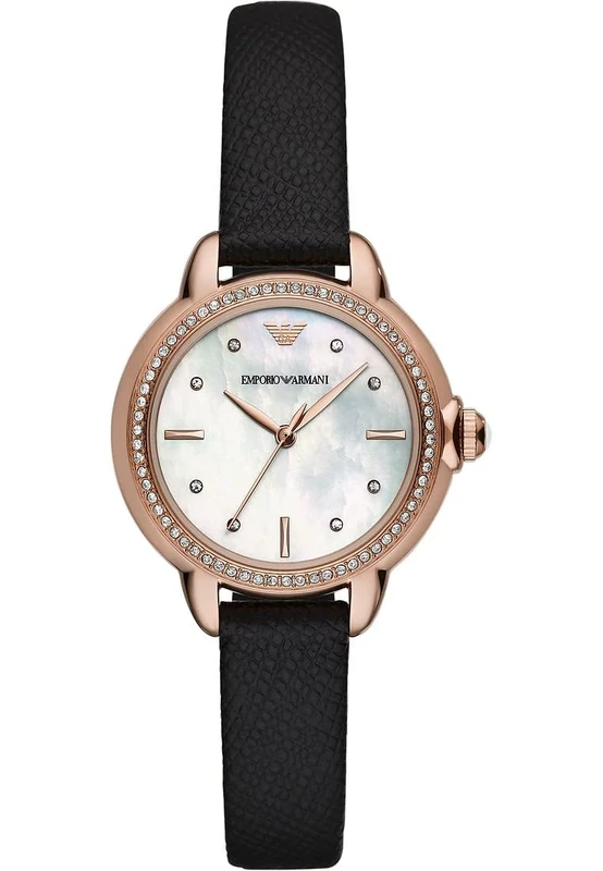 Emporio Armani Women's Watch Three-Hand, Rose Gold-Tone Stainless Steel, AR11598