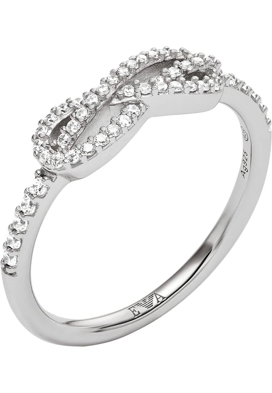 Emporio Armani Women's Sterling Silver Center Focal Ring, EG35990405.5