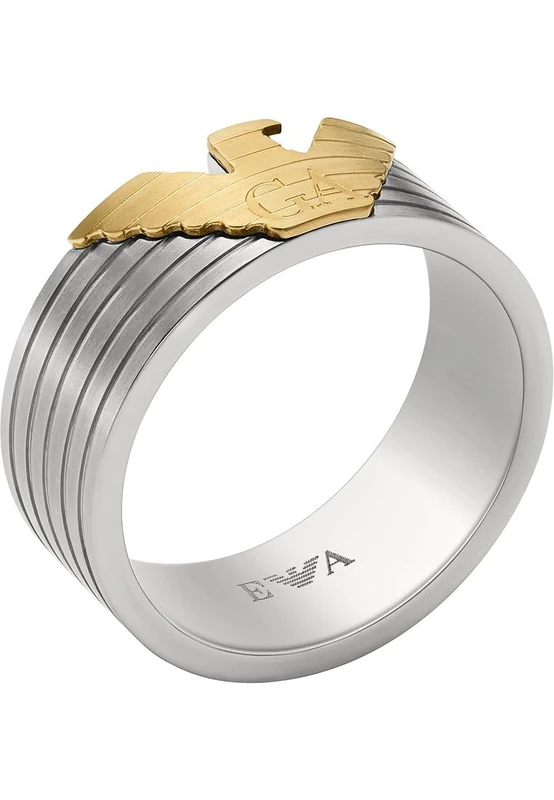 Emporio Armani Men's Two-Tone Stainless Steel Band Ring, EGS307604011