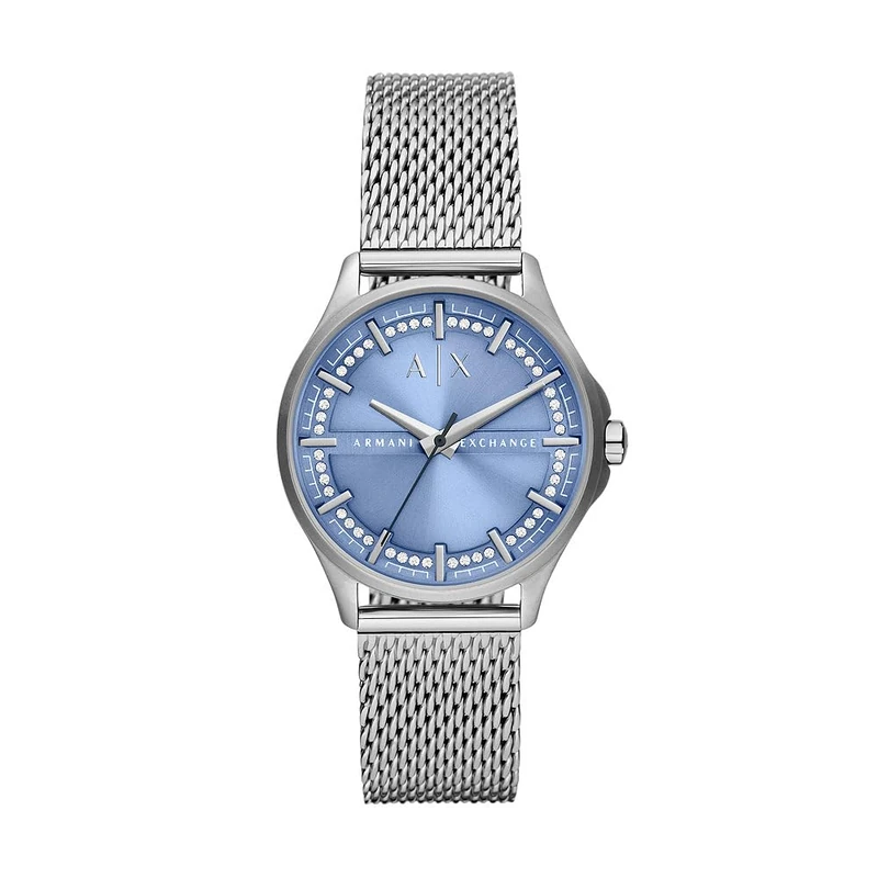 Armani Exchange Watch For Women, Quartz Movement and 36mm Case Size with Stainless steel, Leather or Silicone strap
