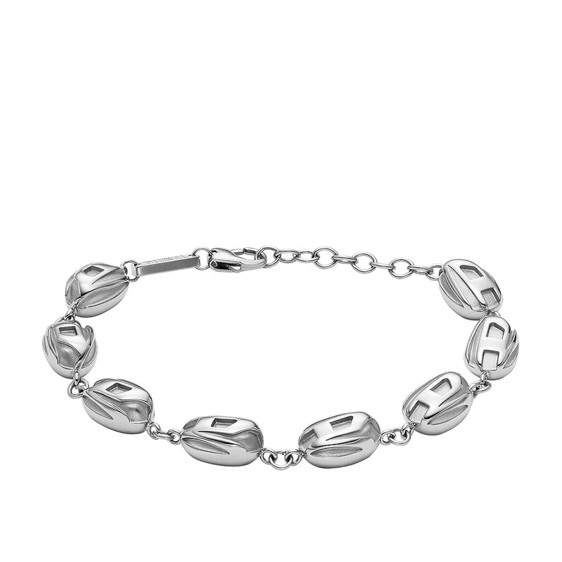 Diesel Men's Stainless Steel Beaded Bracelet, DX1483040