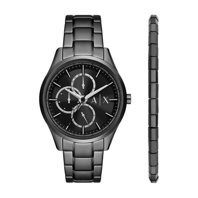 Armani Exchange Watch For Men, Chronograph Movement and 42mm Case Size with Stainless steel, Leather or Silicone strap