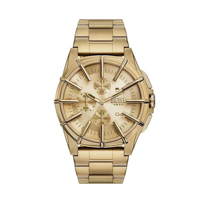 Diesel Men's Watch Framed Chronograph, Gold-Tone Stainless Steel, DZ4659