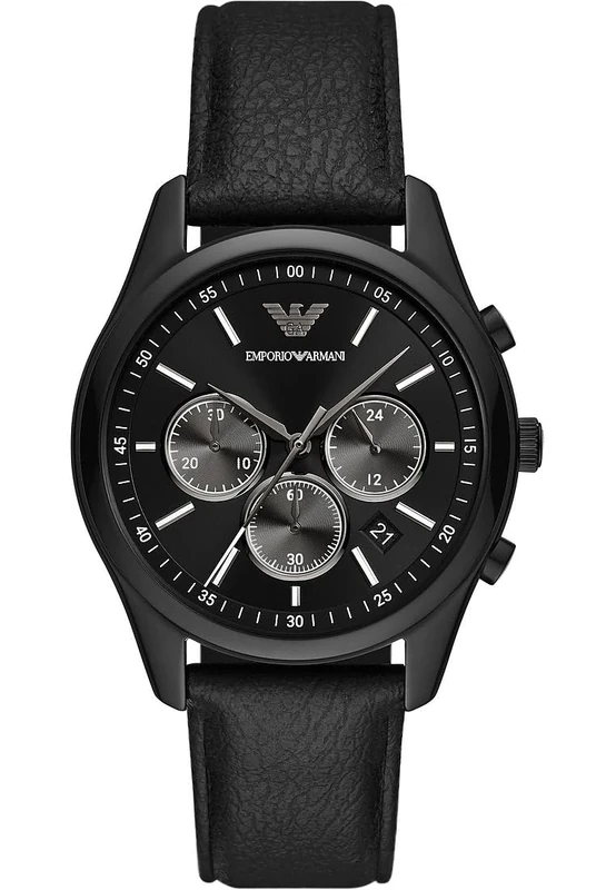 Emporio Armani Men's Watch Chronograph, Black Stainless Steel, AR11583