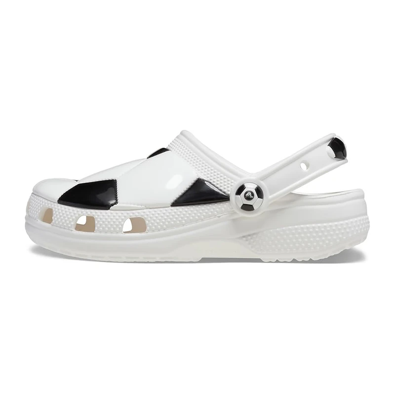Crocs Unisex Kids Clog, Classic Soccer Ball Clog T, White/Black, 4 UK Child