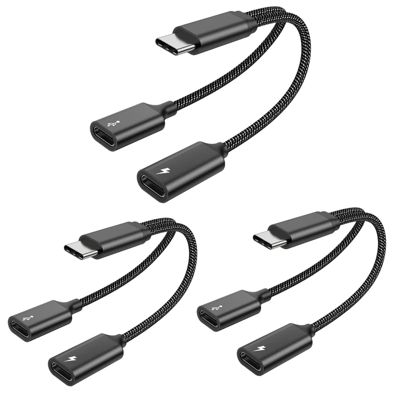 MOGOOD USB C Splitter USB C to USBC Female Adapter USB Y Splitter Cable(NOT for Monitor) C Male to 2 C Female Cord Double Type C Port Hub Type C Charging Split Adapter for Mac,Xbox One,Laptop