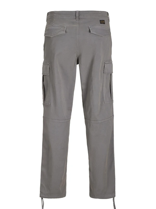 JACK & JONES Male Cargo Trousers Loose Fit Cargo Trousers, Smoked Pearl, 36 W/32 L