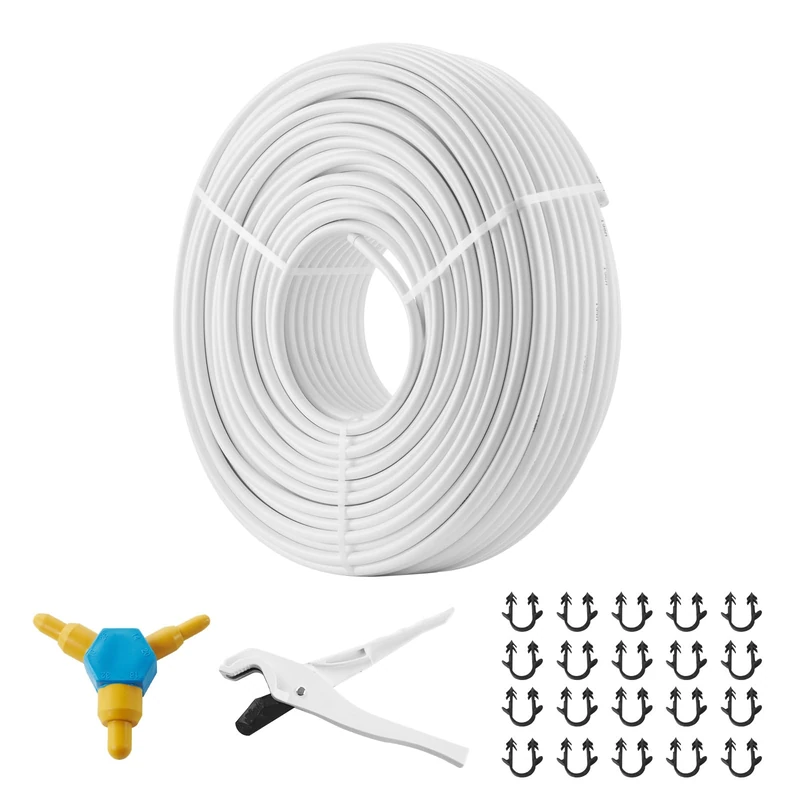 VEVOR PEX-AL-PEX Tube, 656ft, 5/8'' Diameter Aluminum-Plastic Composite Pipe Oxygen Barrier Radiant Floor PEX Pipe, 0.08'' Thickness Radiant Heat Floor Plumbing Inner Aluminum Layer PEX Tubing Pipe