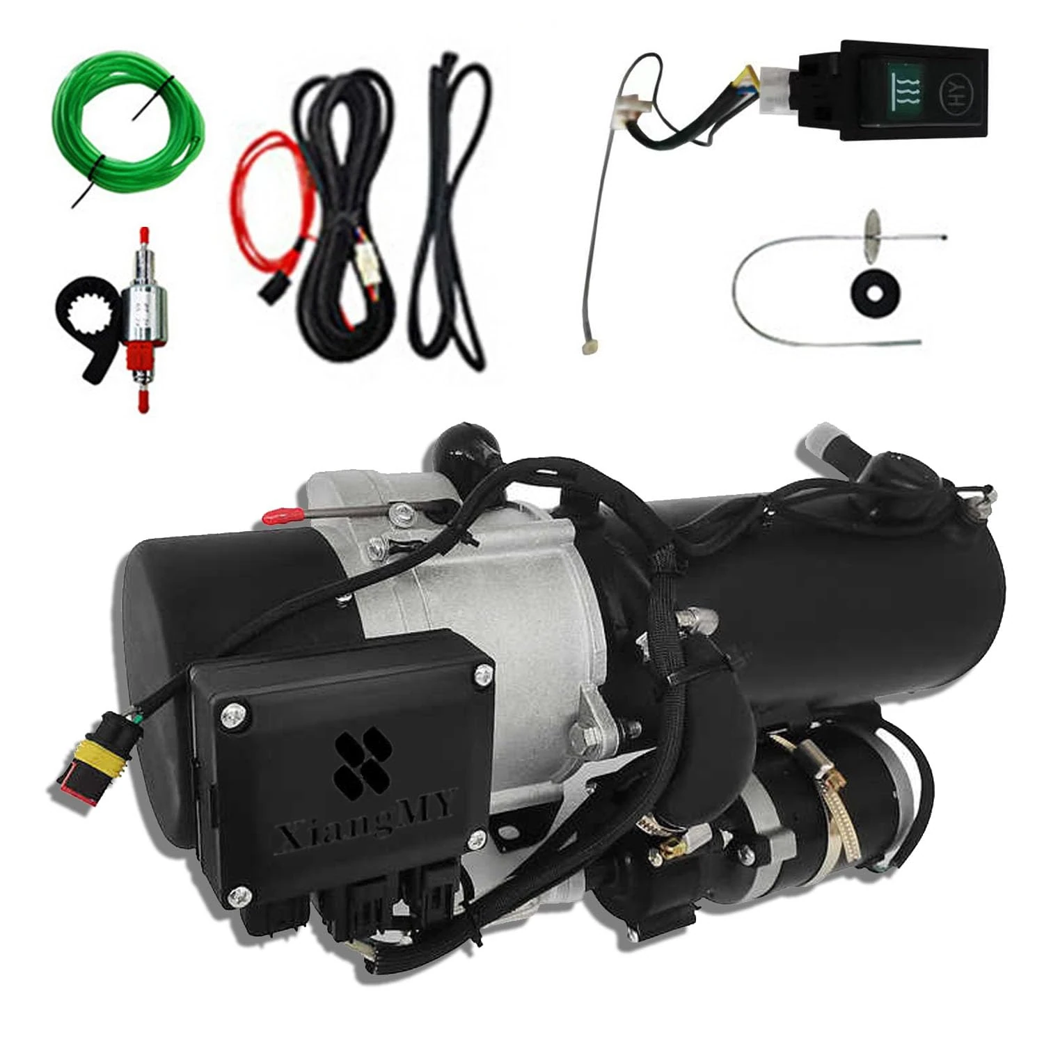 XiangMY 24V 10KW Hydronic Heater, Diesel Heater, 310S Stainless Steel Liquid Fuel Heater, Diesel Water Heater for Boat, Caravan, Bus, Motorhome