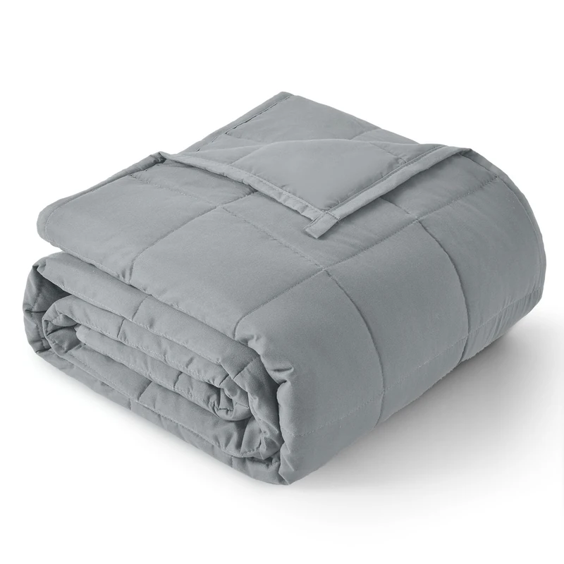 Topblan Weighted Blanket for Adults 12lbs, Breathable Cooling Weighted Blanket, High Breathability Heavy Blanket, Soft Material with Glass Beads for All Season, Sofa Bed, 60"x80" Queen Size,Grey