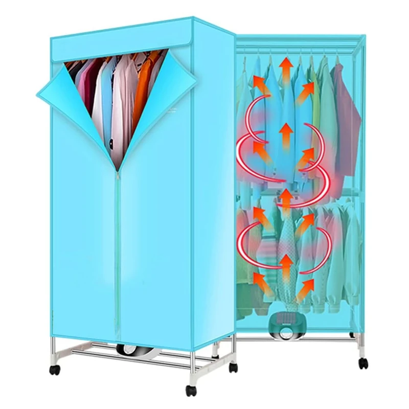 Electric Portable Fast Drying 1000W 2-Tier Heated Airer Clothes Dryer Indoor