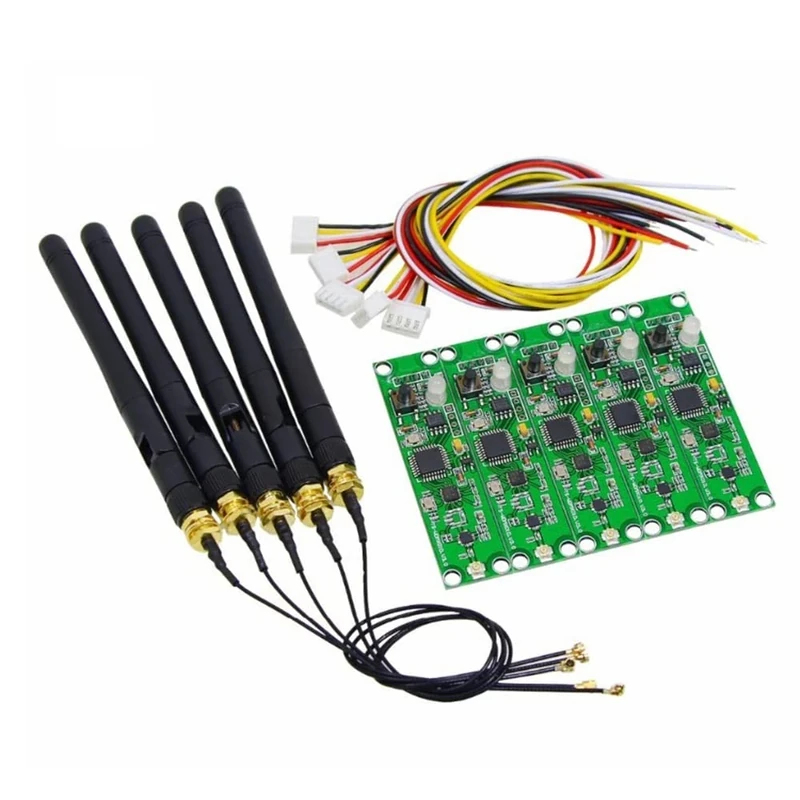 Ketogauu 5Pcs 2.4Ghz Wireless DMX 512 Transmitter Receiver PCB 2 in 1 Module Wireless PCB Board with Antenna for DMX Stage Light - Image 1