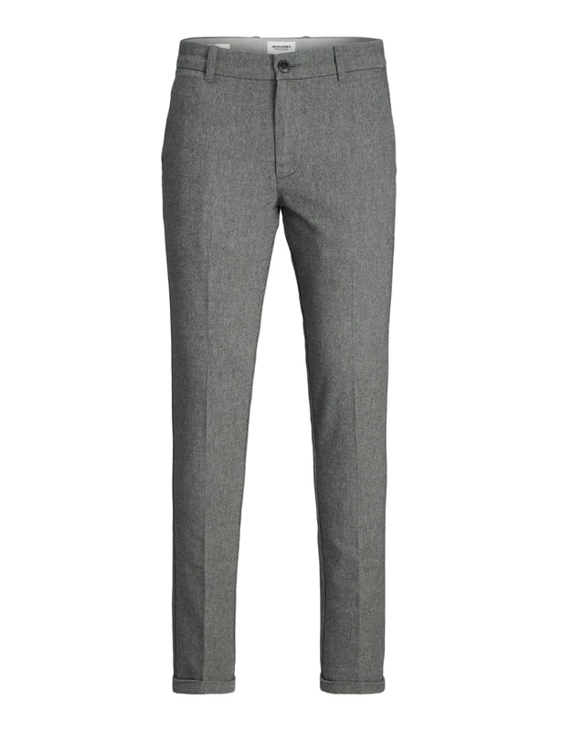 JACK & JONES Men's Jpstmarco Jjhenry Chino Sn Trousers, Grey Melange/Detail: Herringbone, 27 W/30 L