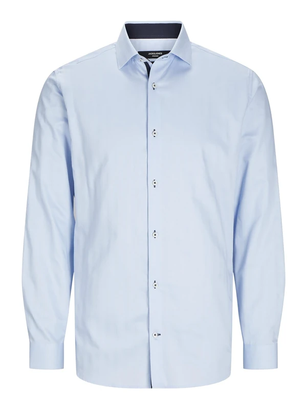 JACK & JONES Men's Jprblaparker Detail Shirt L/S Aw24 Sn Business, Chambray Blue/fit: Slim fit, M