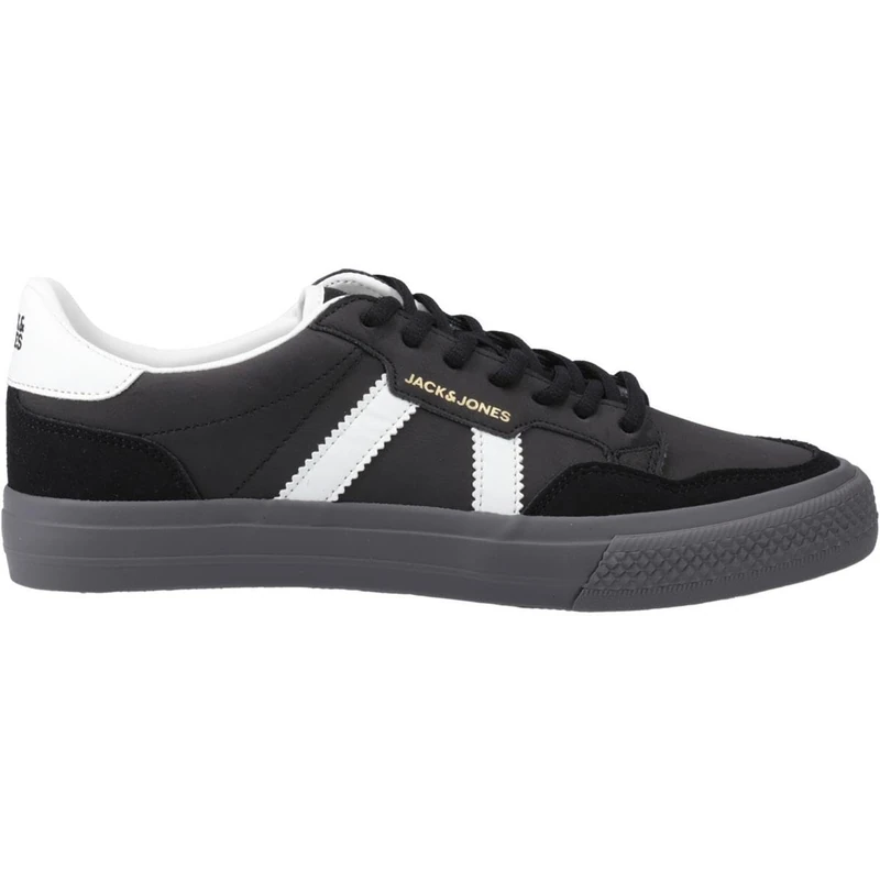 JACK & JONES Men's Jfwmorden Pu Nubuck Special Trainers, Anthracite Detail Bright White, 10 UK
