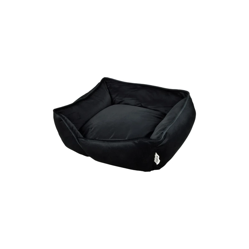 Love Story Rectangular Polyester Corduroy Basket 55 x 50 x H20 cm Crafty Black