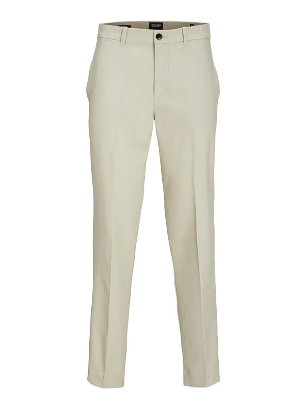 JACK & JONES Male Chino Trousers Tapered Fit Chino Trousers, Moonbeam, 33 W/34 L