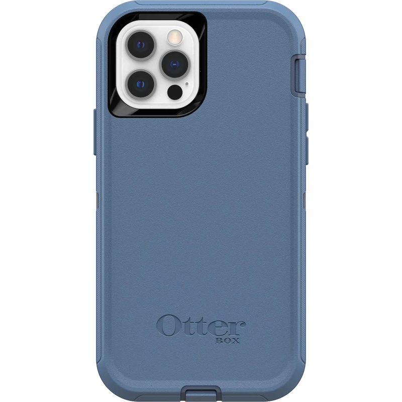 OtterBox Defender Series Screenless Edition Case for iPhone 12 & iPhone 12 Pro (Only) - Case Only - Non-Retail Packaging - Baby Blue Jeans (Blue)
