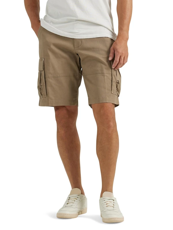 Lee Men's Extreme Motion Carolina Cargo Short, Tawny Brown, 32