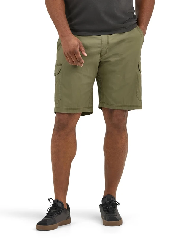 Lee Men's Extreme Motion Crossroad Cargo Short, Olive Night, 36